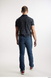 Serban  1 back view blue jeans blue t shirt…